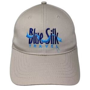 Zetta Baseball Cap Beige Blue One Size Embroidered Travel Logo Slideback Hat